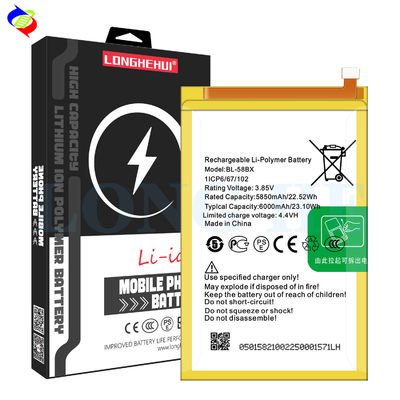 인피닉스 핫 9 플레이 배터리용 6000mAh BL-58BX X680 휴대 전화 배터리
