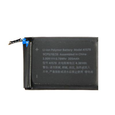 이중 IC 보호 205mAh A1578 A1802 38mm 배터리 애플 워치 시리즈 1 시계