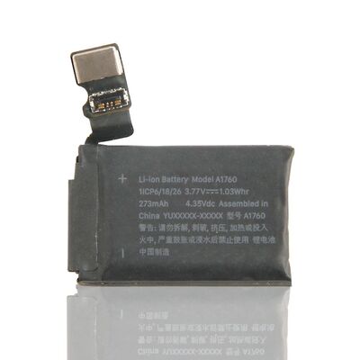 재충전 가능 273mAh A1760 A1757 A1816 시리즈 2 애플 시계 시리즈2 배터리