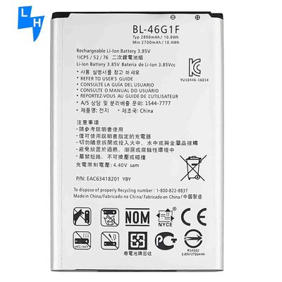 2800mAh BL-46G1F X400 M250N LG K10 2017 K20 플러스 VS501 A용 휴대 전화 배터리