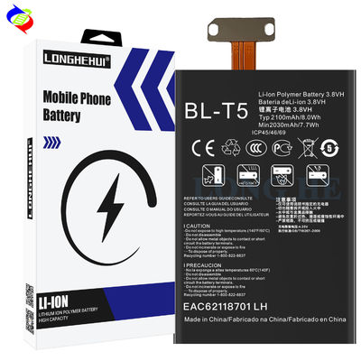 재충전 가능한 BL-T5 2100mAh LG 넥서스 4 마코 옵티머스 G E975용 3.8V 교체 배터리