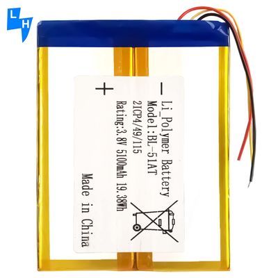 주식 BL-51AT 휴대 전화 배터리 Tecno H8 8H Dioipad 8 3.8V 5100mAh 장치