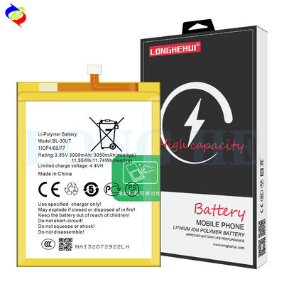 테크노 CA6 CM 3.85V 전화 BL-30UT 배터리 3050mAh 코딩이 있는 재충전 배터리