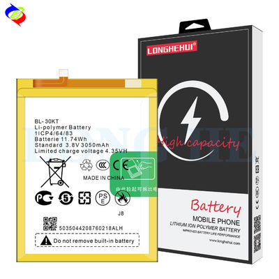 주식 BL-30KT 3050mAh 배터리 테크노 J8 휴대 전화 재충전 가능