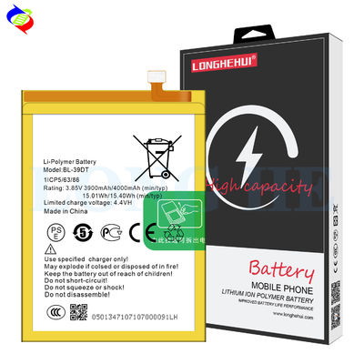BL-39DT 오리지널 리?? 이온 폴리머 배터리 3900mAh 4.35V 테크노 L9 휴대 전화 A