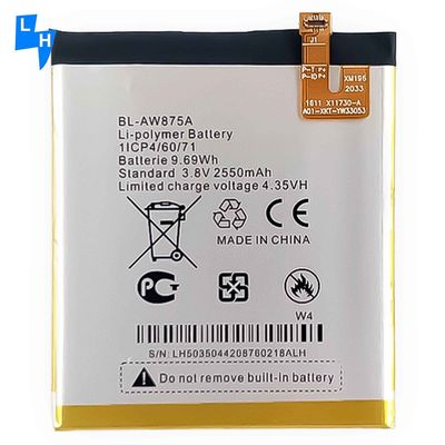 백색 BL-AW875A 폴리머 리?? 배터리