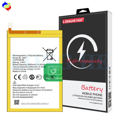 4000mAh BL-38AT BP1 B1p 휴대전화 배터리 Tecno POP 2 전원 배터리 노란색