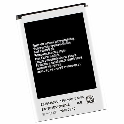 재충전 가능한 리온 이온 배터리 1500mAh 3.85V 삼성 I5700 I5800 I8700 S8530 EB504465VA