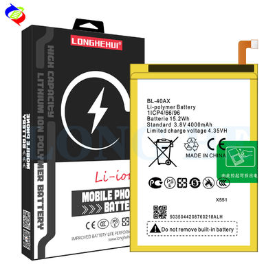 인피닉스 X551 핫 노트 교체용 충전 가능한 3.8V 4000mah 휴대 전화 배터리 40AX