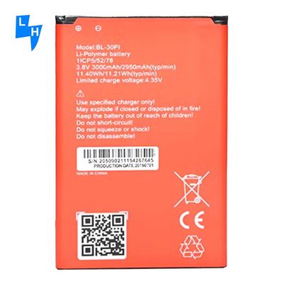 BL-30PI 3000mAh OEM 이텔 1408 배터리용 리?? 이온 휴대 전화 배터리