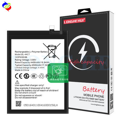 충전 가능한 실버 BL-44CT 배터리 테크노 카몬 16 프리미어/CE9 전화 4500mAh