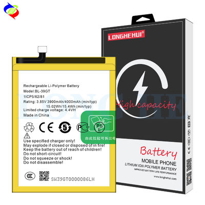 테크노 캠온 I 트윈/IA7 BL-39GT 노란색 충전 배터리 교체 4000mAh 전화