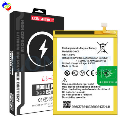 BL-30VX X5515 인피닉스 듀얼 IC 보호용 3000mAh 스마트 2 배터리 OEM/ODM