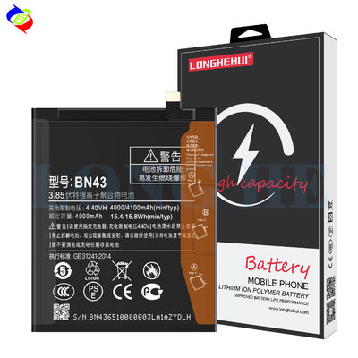 1 1 원래 용량 교체 전화 배터리 BN43 Xiaomi Redmi Note4X 4100mAh