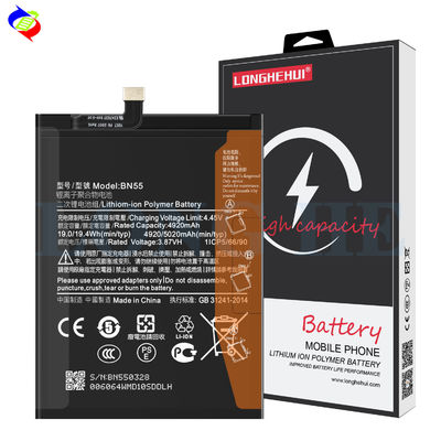 검은 BN55 리?? 이온 폴리머 배터리 레드미 노트 9S 5020mah 3.87V ODM/OEM