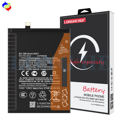 샤오미 포코 X3 NFC X3 프로 BN57 5160mAh 3.87V용 고 용량 재충전 배터리
