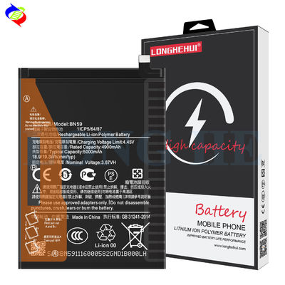 ODM/OEM BN59 리?? 이온 폴리머 배터리 레드미 노트 10 4G 5000mAh 3.87V