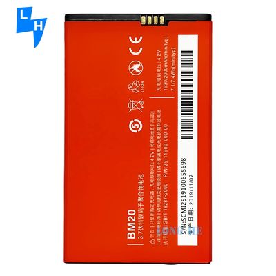 2000mAh BM20 재충전 배터리 Xiaomi Mi2 휴대 전화 리?? 이온 및 효율성