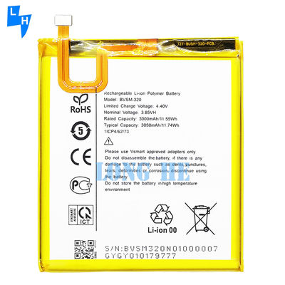 재충전 가능한 OEM BVSM-320 4.35V 3050mAh 노란색 리?? 폴리머 배터리