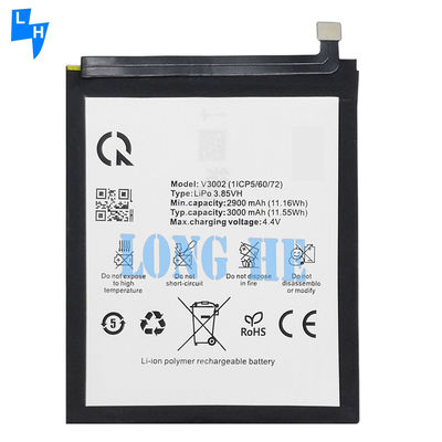 3000mAh 3.85V 재충전 가능한 리오 이온 폴리머 배터리 V3002 Vsmart Joy 1 휴대 전화