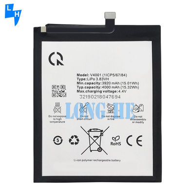 높은 용량 V4001 블랙 배터리 4000mAh Vsmart Joy 1plus의 원본 교체