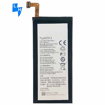 이중 IC 보호 휴대 전화 배터리 알카텔 TLP025C1 TLP025C2 OT5056 2500mAh