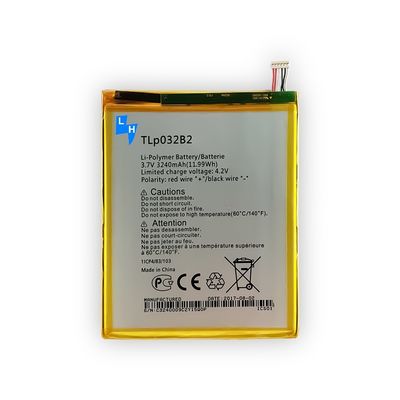 알카텔 팝 7 팝 7S 팝 7 LTE 픽시 8용 화이트 TLP030B2 3240mAh 휴대전화 배터리