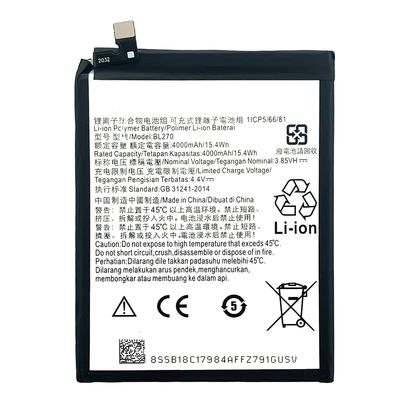 BL270 모토로라 G6 플레이 XT1922 3.85V 재충전 가능한 리?? 이온 폴리머 배터리 3200mAh