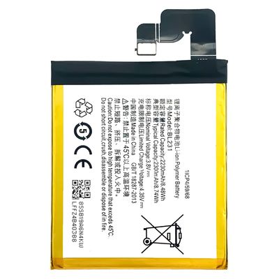 2300mAh 레노보 S90 BL231 리?? 이온 셀 휴대 전화 배터리의 충전 배터리