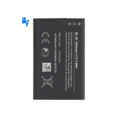 재충전 가능한 휴대전화 배터리 BL-5C 1020mAh 800mAh 600mAh 노키아 교체