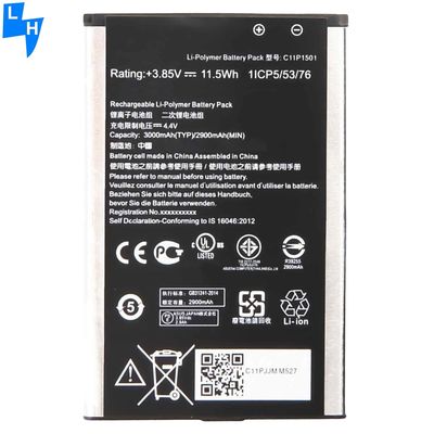 B11P1501 ASUS Zenfone 2 레이저 셀카 ZE600KL Z00MD Z00LD ZE550KL ZE551KL용 3000mAh 3.85V 배터리