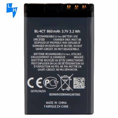 충전 가능한 3.7V 휴대 전화 배터리 BL-4CT 노키아 5630 5310 흰색