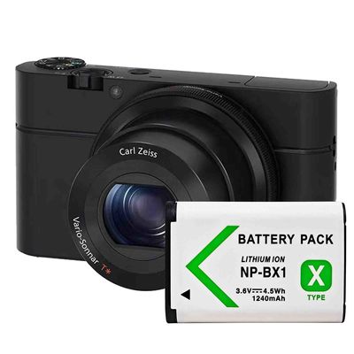 소니 DSC-RX100 DSC-WX500 DSC-HX400 ZV-1 카메라용 1240mAh 4.5V 재충전 배터리