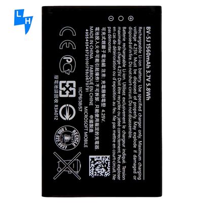흰색 1560mAh BV-5J 리?? 이온 배터리 루미아 435 듀얼 심 루미아 532 스마트폰 노키아