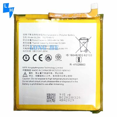 듀얼 IC 보호 4000mAh BL296 배터리 레노보 Z6 L78121 Z6pro Z6 Pro L78051