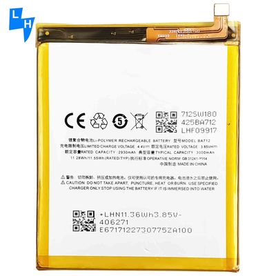 3000mAh BA712 배터리 MeiZu M6s Meilan S6 Mblu S6 M712Q/M/C M712H 및 장수