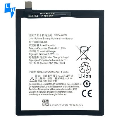 Moto M XT1662 XT1663 BL265에 맞춤형 2800mAh 모바일 배터리 저렴한 가격