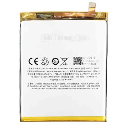 주식 2760mAh 휴대전화 배터리 BU10 메이즈 U10 3.85V 재충전 배터리
