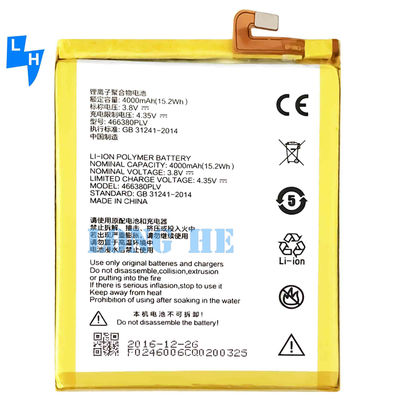 4000mAh A610 배터리 ZTE 블레이드 A610 466380PLV 높은 용량 및 보장