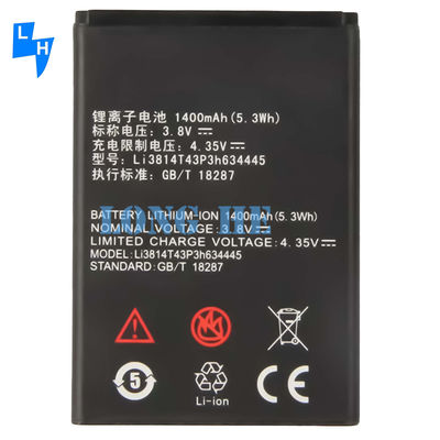 휴대전화 배터리 1400mAh 재충전 ZTE 블레이드 L110 A112 V815W Li3814T43P3h634445