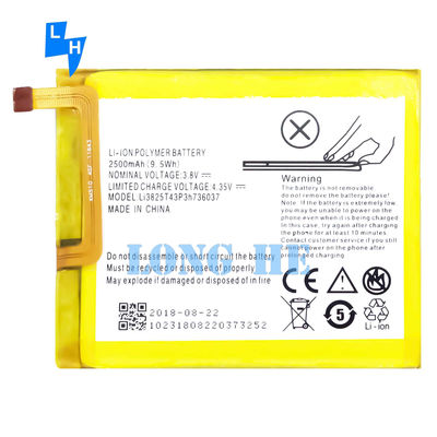ZTE 블레이드 A2 V7 라이트 BV0720 Li3825T43P3h736037 고 용량 2500mAh 배터리 OEM