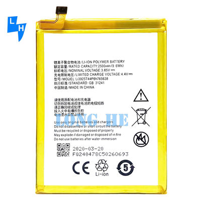 ZTE 블레이드 V8 라이트 V0820 Li3925t44p6h765638 스마트폰 배터리 2500mAh 용량