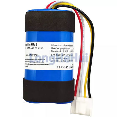 재충전 가능한 리 폴리머 1INR 19/66-2 ID1060-B JBL-Flip 5용 스피커 배터리 3.7V 5200mah