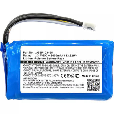 JBL-Link 10 3.7V 3600mah MP3 / MP4 플레이어용 리 폴리머 배터리 교체