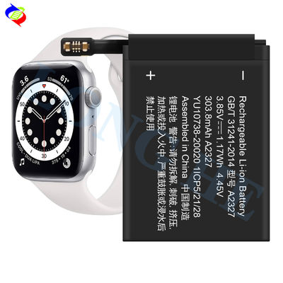 고품질 시계 배터리 A2327 iWatch 시리즈 6 44mm 3.85V 303.8mAh 배터리